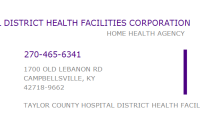 Taylor county hospital district health facilites corporation