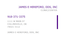 James e hereford dds