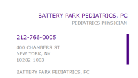 Battery park pediatrics, pc