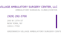 Greenwich village ambulatory surgery center, llc