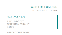 Dr. Arnold Chusid - Pediatrician