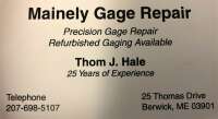 Mainely gage repair